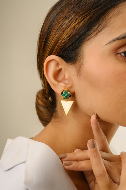 Aya Earrings - Green