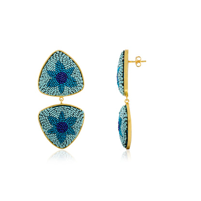 Blue Poppy Earrings