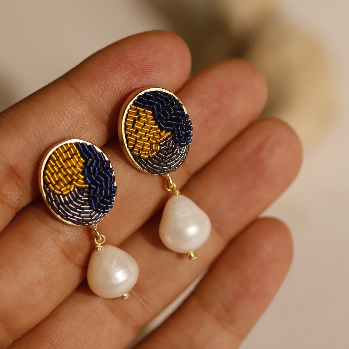 Nautical Blues Pearl Drops