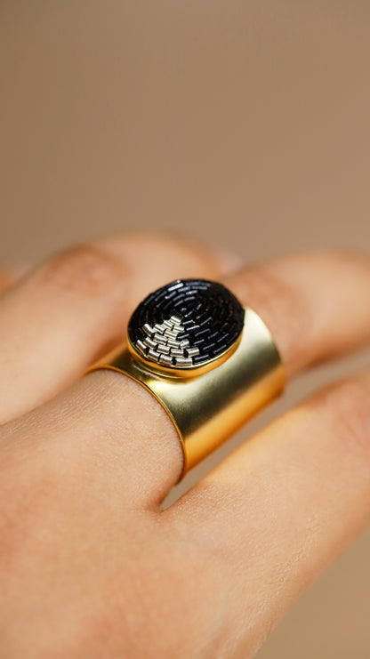 Oval Band Ring - Black