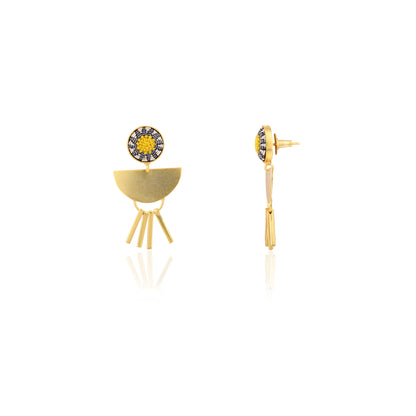 Zee Earrings - Yellow